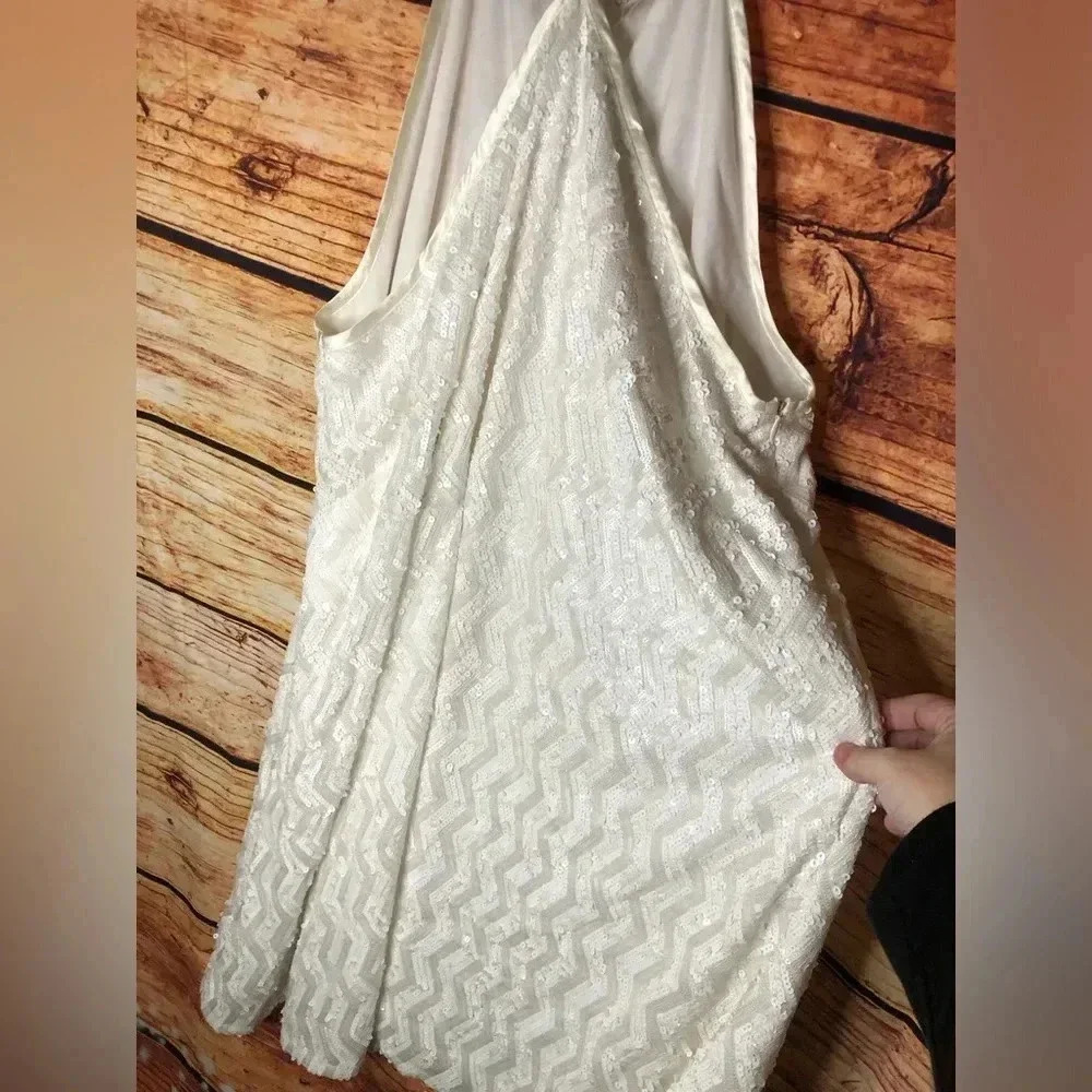 White Sequin all over Mini Dress - Picture 5 of 15